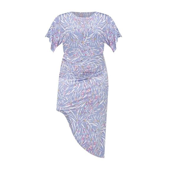 Eloquii Elements Dolman Sleeve Asymmetrical Ruched Zebra Print Dress 22/24 - Picture 3 of 16